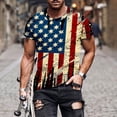 thumbnail image 2 of LYXSSBYX 4th of July Shirts for Men Big and Tall Summer Fashion Casual Men's Round Neck Printed T-Shirt Top, 2 of 5