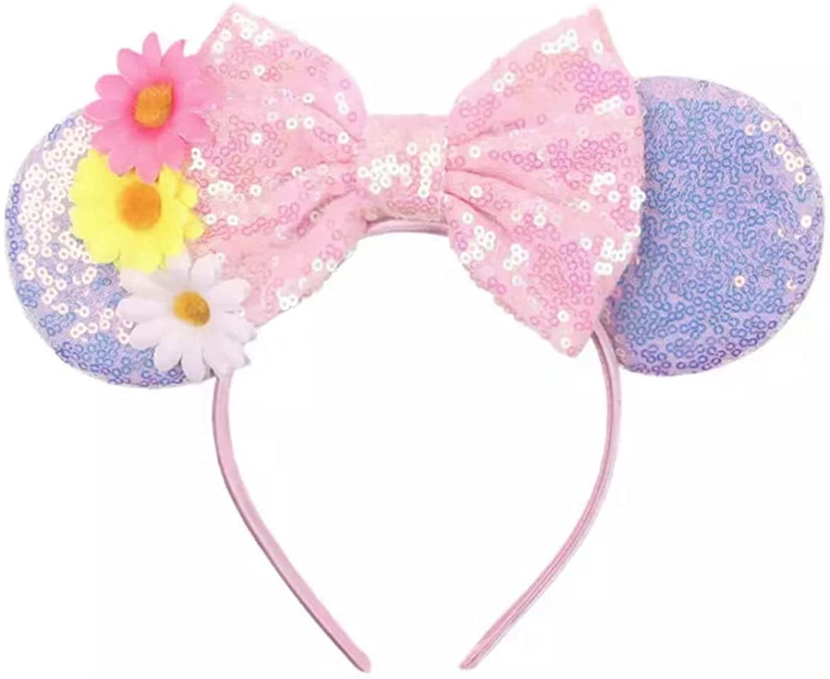 Tokyo Disney Resort Hair Band Head Band Minnie Mouse Sequin pink Japan F/S 
