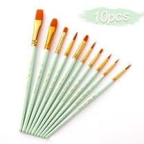 School Supplies Flat Head Paintbrush Set,Filbert Paint Brushes Set, 10 PCS Artist Brush for Acrylic Oil Watercolor Gouache Artist Professional Painting Kits