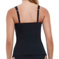 thumbnail image 2 of GOTTEX Women's V-Neck Padded Swim Tankini Top, Black, 36E, 2 of 2