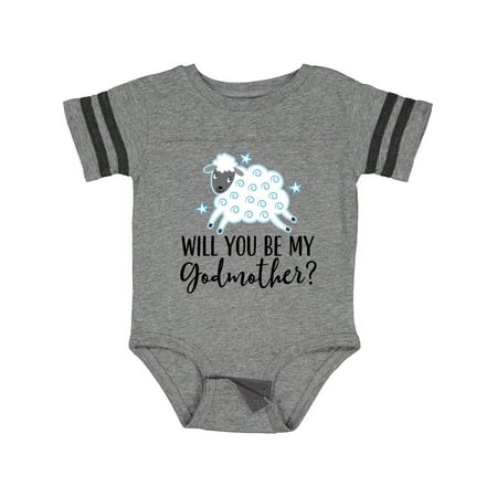 

Inktastic Will You Be My Godmother Proposal Gift Baby Boy Bodysuit
