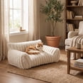 thumbnail image 6 of MIRVAXEN All‑Season Washable Pet Sofa Bed,Pet Bed With Removable Zipper Cover, Base Soft Support Cushion Bed for Dogs and Cats(Beige), 6 of 7