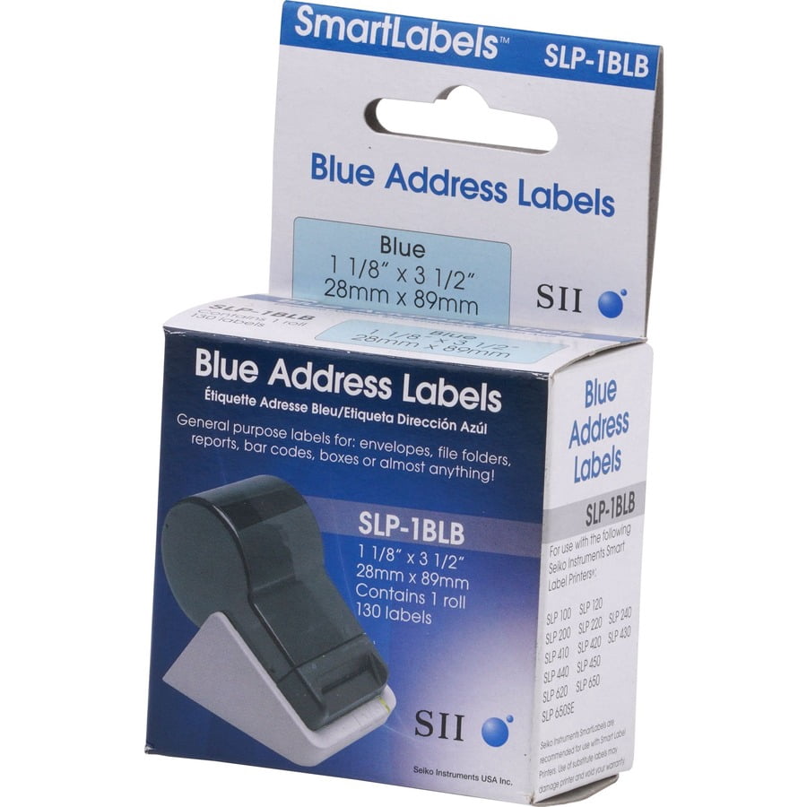 Seiko thermal label blue 130ct address 1" x 3.5"