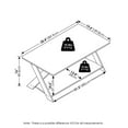 thumbnail image 2 of Pemberly Row Contemporary Criss-Crossed Coffee Table in Amber Pine, 2 of 6