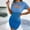 Blue, variant on Mefallenssiah Women'S Sexy Cut-Out Color Blocking Sleeveless Round-Neck Button Waist Retraction Dress