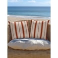 thumbnail image 5 of Outdoor Pillows Waterproof, Red Striped Bedding Throw Pillows with Insert for Couch Sofa Bed, Modern Minimalist Stripes Farmhouse 18x18 Inch Pillowcases Decorative Camping Patio Pillow Set of 1, 5 of 8