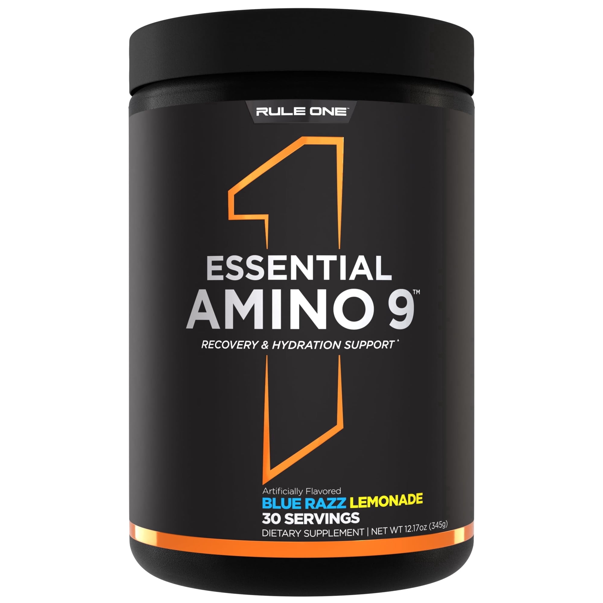 Rule 1 Proteins Essential Amino 9 – Recovery & Hydration Support with 7.5g of Essential Amino Acids + Electrolytes (30 Servings, Blue Razz Lemonade)