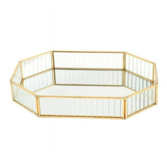 AMERTEER Mirror Tray for Mirror Base Tray Vanity Tray Dresser Trinket Cake Dessert Dish Ornament - Large 31x21x5cm