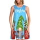 thumbnail image 1 of Easygdp Merry Christmas Gnome para Vestido Transpirable de Mujer, Vestido Suelto de Manga Corta con Pliegues y Bolsillos para el Verano, 1 of 7