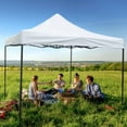 thumbnail image 2 of YRLLENSDAN 10x10 Pop Up Canopy Tent for Outside, Waterproof Outdoor Tent Canopy Beach Canopy Tents for Parties UV Protection Straight Leg Shade Canopy, White, 2 of 7