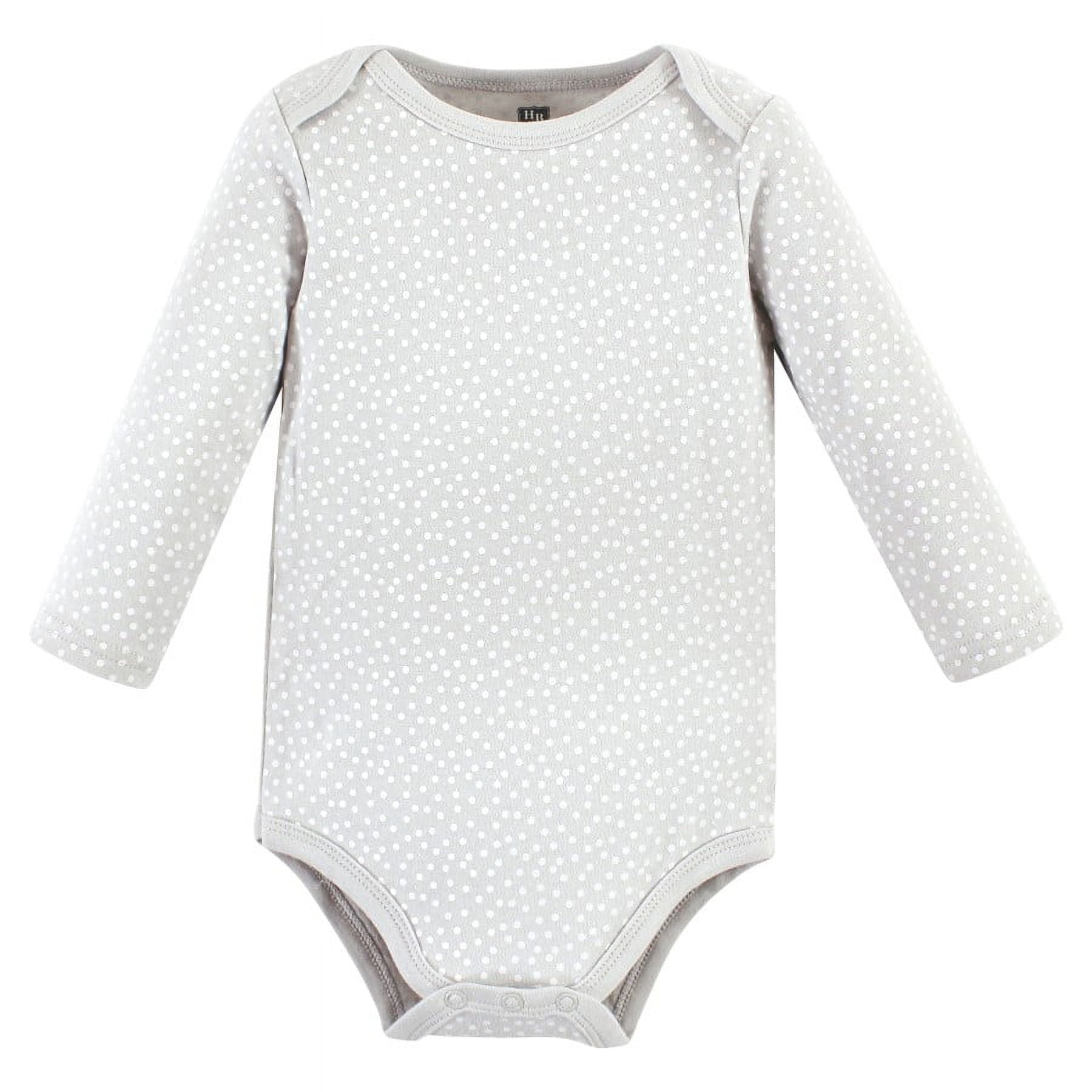 Hudson Baby Cotton Long-Sleeve Bodysuits, 3-Pack, Newborn- 24 Months