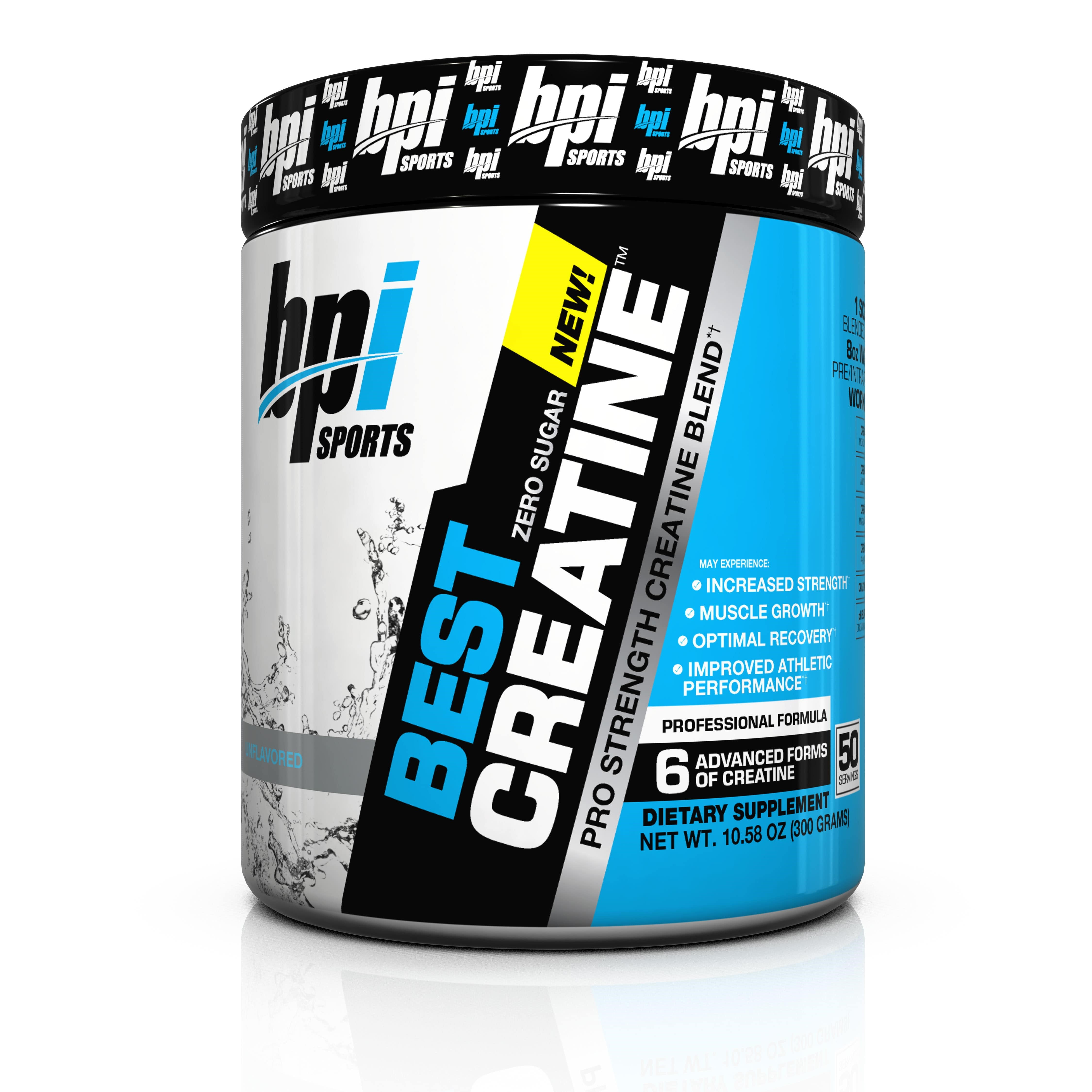 BPI Sports Best Creatine Powder, Unflavored, 50 Servings
