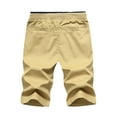 thumbnail image 3 of IYTR Mens Shorts Cargo Shorts Plus Size Drawstring Elastic Waist Sports Shorts Beach Shorts Casual Sweatpants Athletic Shorts Hiking Shorts Summer Solid Color Outdoor Shorts (Khaki,XXL), 3 of 5