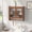 Brown, variant on 24.8"Glass Door Vintage Double Door Wall Cabinet with Three Tiers of Storage with Towel Rack, for Bathroom, Kitchen,Dining Room, White Washed