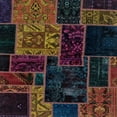 thumbnail image 1 of Ahgly Company Tapis d'Intérieur Carré Abstrait Café Brun Patchwork, 4 Pieds Carré, 1 of 6