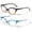 Clear, variant on 2 Pairs Women Pointed Tip Cat Eye Anti-Blue Reading Glasses - Clear Lens UV Protection Computer Readers +2.50