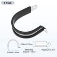 thumbnail image 3 of Uxcell 6 Paquete de Abrazaderas de Cable 42 mm Acero Inoxidable 304 Goma Forma R para Tubo, 3 of 7