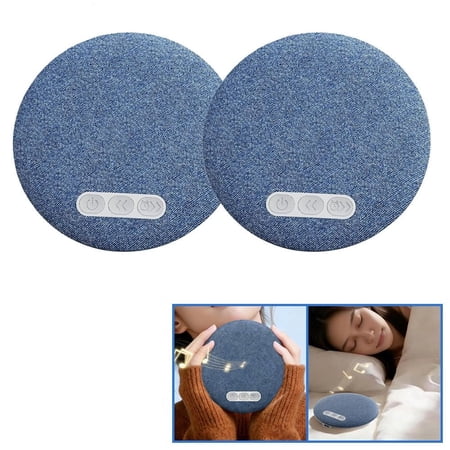 baiaixin 2-Pack Under Pillow Bluetooth Sleep Speaker with White Noise & Timer Thin Wireless Bedside Sound Machine for Side Sleepers Portable Sleep Aid for Adults & Kids Gift