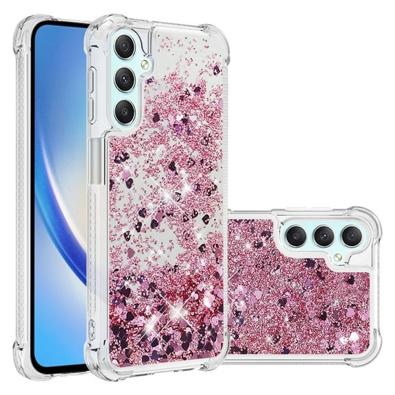Case for Samsung Galaxy A25 5G Cover Sparkle Glitter Bling Floating Liquid Quicksand Shockproof Soft Silicone TPU Bumper Protective Phone Cover for Samsung Galaxy A25 5G Case