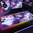 thumbnail image 1 of Demon Slayer-alfombrilla de ratón RGB para juegos, alfombrilla LED retroiluminada para teclado de escritorio, No Yaiba Kimetsu, 100x50cm LIUWENJING unisex, 1 of 2