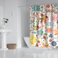 thumbnail image 2 of Waterproof Beautiful Colorful Floral Shower Curtain 72x72 Inch Boho Style Polyester Unique Shower Curtain for Bathroom Hotel Home Decor with 12 Plastic Hooks, 2 of 5