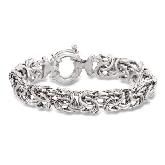 Ross-Simons Italian Sterling Silver Large Byzantine Bracelet, Women's, Adult