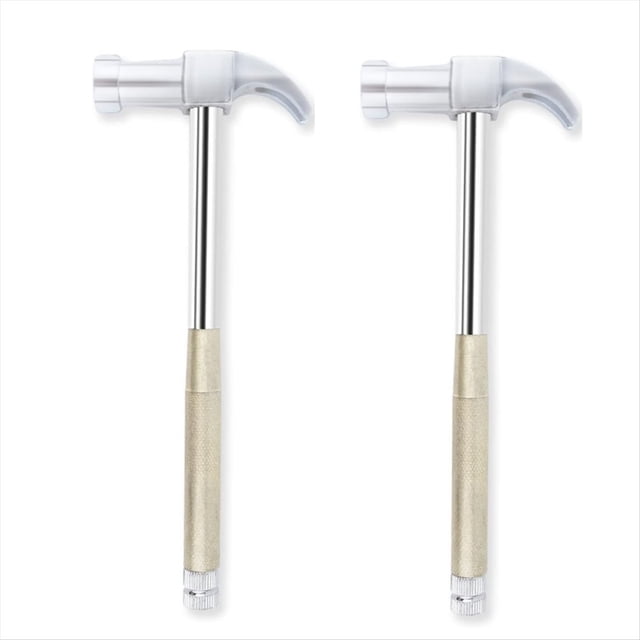 2 Mini Martillos de Metal Multifuncionales 6 en 1, Pequeño Martillo de Anidación y Juego de Destornilladores, Mini Martillo de Acero Portátil Ideal