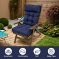 thumbnail image 3 of JIAN YA NA Adirondack Chair Cushion, Waterproof Indoor Outdoor High Back Rocking Chair Mat Seat Pad, 49.2''L x 21.6''W x 3''T, Navy, 2 Count, 3 of 10