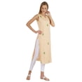 thumbnail image 3 of Bimba Embroidered Designer Kurti For Women's Ethnic Sleeveless Kurta Traditional Wear, 3 of 7