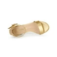 thumbnail image 4 of BLISSFUL STEP Women's Shoes Open Toe Block Heel Ankle Strap Sandals Gold 8.5, 4 of 7