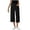 Black, variant on Wyobmus Womens Barrel Pants High Waisted Straight Leg Stretchy Cropped Capri Pants With Pockets Summer Casual Loose Trousers Black
