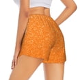thumbnail image 3 of Goofa Orange Glitter2 Printed Women 2 in 1 Running Shorts,Quick Dry Athletic Workout Shorts,High Waisted Athletic Shorts with Liner Pockets-, 3 of 9