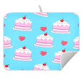 thumbnail image 3 of Heart Raspberry Flower Drying Dish Mat Quick Drying Absorbent Soft Durable for Kitchen 16" x 18", 3 of 10