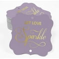 thumbnail image 2 of Inkdotpot Pack Of 100 Real Gold Foil Bracket Shape Paper Tags Let Love Sparkle Wedding Favor Hang Tags, 2 of 7
