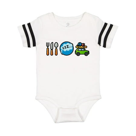 

Inktastic Vacation Eat Sleep Travel Gift Baby Boy or Baby Girl Bodysuit