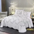 thumbnail image 1 of Colcha de algodón de 3 piezas en la cama, funda de cama de estilo pastoral francés, juego de edredón de verano, colchón, colchas y cobertores dobles, 1 of 5