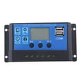thumbnail image 2 of Controlador de Carga Solar Controlador de Batería de Panel Solar 10A 12V / 24V PWM Parámetro Automático Pantalla LCD Ajustable Panel Solar Regulador D, 2 of 7