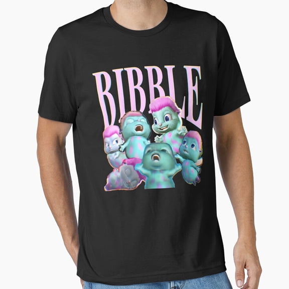Bibble Collage Cute Colorful Cartoon Character Playful Artwork Unisex T-Shirt, up to size 5XL