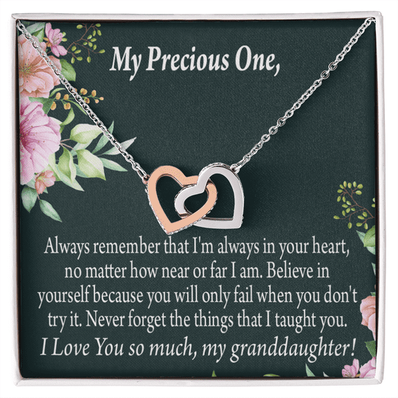 To Granddaughter Inspirational Message From Grandma Inseparable Necklace