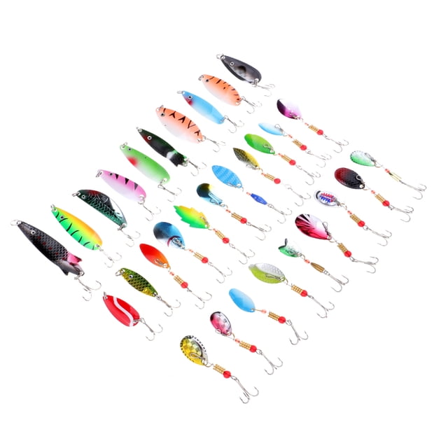 Señuelos de Hundimiento Sunnimix 30 Unids Pesca Minnow Cebos Metal Duro Cranks