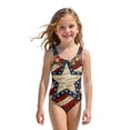 thumbnail image 5 of 4th of July Swimsuit for Child Girls Size 7-8 One Piece Swimsuit Summer Patriotic American Flag Stars Striped Swimsuits Swim Sleeveless Beach Vacation Freedom Cute Deep Red 1-2 Years, 5 of 6