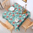 thumbnail image 2 of Pioneer Flower Floral Print Pattern Square Tablecloth, Waterproof Wipeable Spillproof Washable Table Cover for Home Kitchen Party Decor, 60"x60", 2 of 6