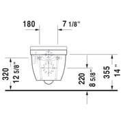 Duravit 2225090092 Starck 3 1.6 GPF Wall Mount Toilet, White