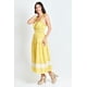 thumbnail image 2 of Vestido campesino Roman Fashion /Juvenil, 12187 (Amarillo cuadros) amarillo M, 2 of 6