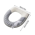 thumbnail image 2 of VOTRUDI Warm Thick Plush Toilet Seat Cover - Washable Waterproof Gray Toilet Seat Cushion, Cozy Winter Bathroom Household All-Season Toilet Cover, 2 of 5