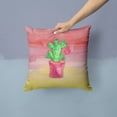 thumbnail image 2 of Carolines Treasures BB7361PW1414 Flowering Cactus Watercolor Fabric Decorative Pillow, 2 of 4