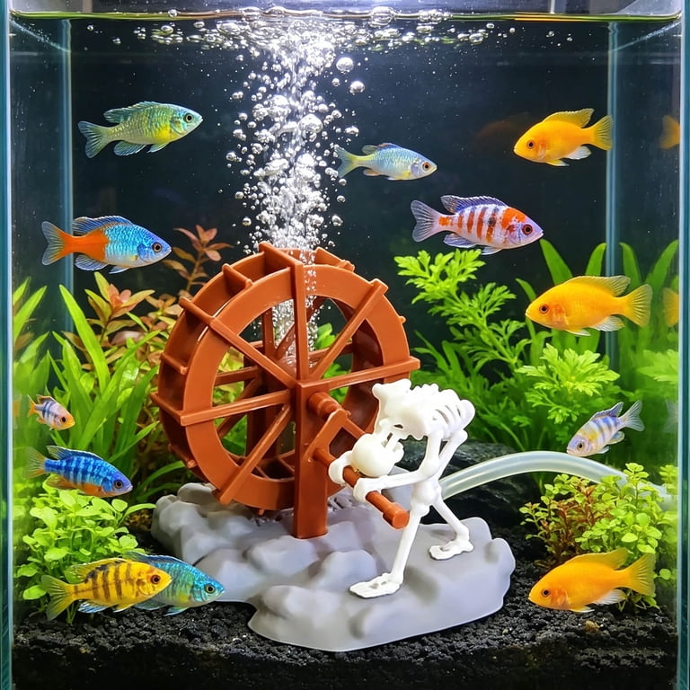 fish skeleton accessory for aquarium Amazon.com : Cute Decor Mini Funny Skeleton Fishing Halloween Decoration, Skull Tank Decorations Garden Pond Accessories Figurines, Indoor Computer Bookshelf Christmas Statue Desk : Pet Supplies Great for fossil Standing Skeleton Skull Captain Pirate