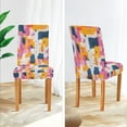 thumbnail image 3 of Yayeee 4 Pack Dining Chair Covers Stretch Parson Chairs Slipcovers Seat Protector, Art Geometric, 3 of 6