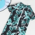 thumbnail image 4 of Zshosam Full Body Swimsuit for Boys Baby Boys Summer Swimsuit Zipper One Piece Rash Short Sleeve Zipper Jumpsuit Swimwear Beachwear Size 18 24 Months,(Dark Green 18-24 Months), 4 of 4