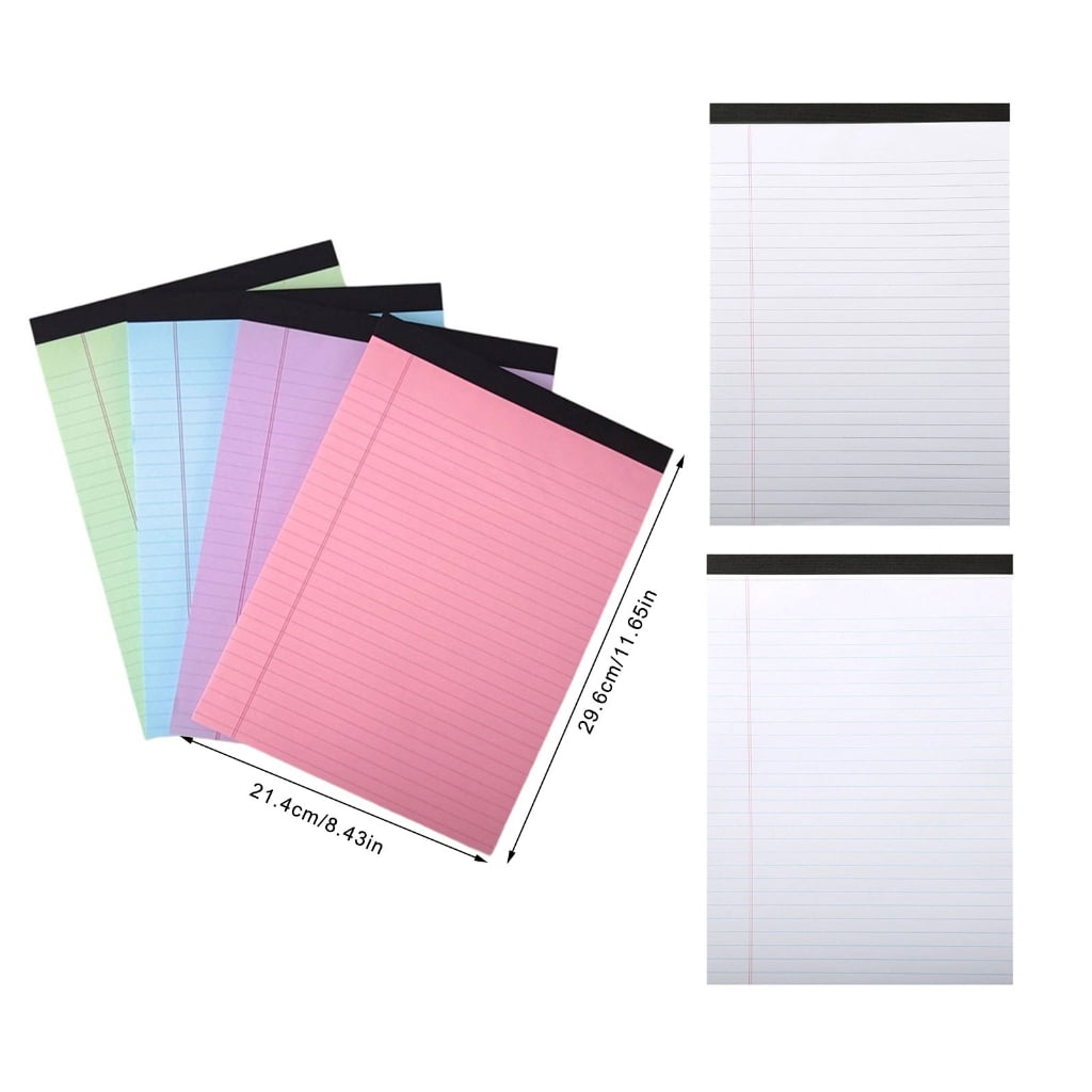 4Pcs Colorful Notepads Lined Writing Notepad 50 Sheets Per Pad For Note Taking